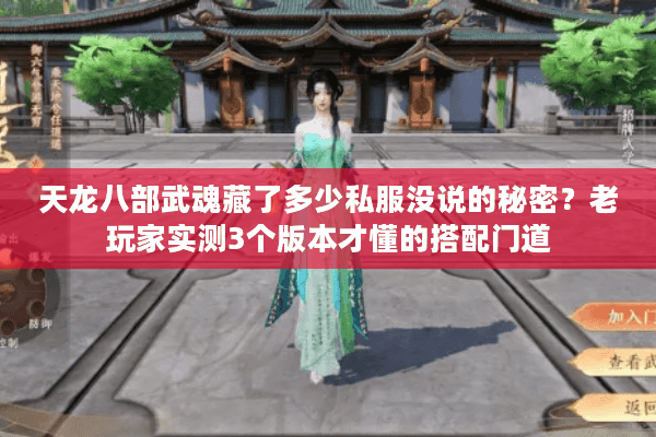 天龙八部武魂藏了多少私服没说的秘密？老玩家实测3个版本才懂的搭配门道